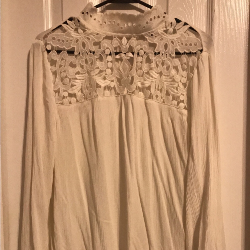 Off white lace top